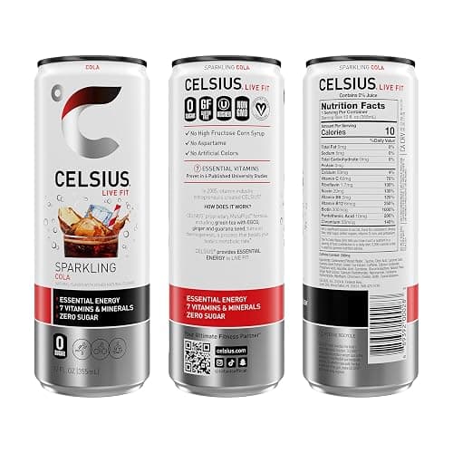 CELSIUS Sparkling Cola, Functional Essential Energy Drink 12 Fl Oz (Pack of 12) thumbnail 2