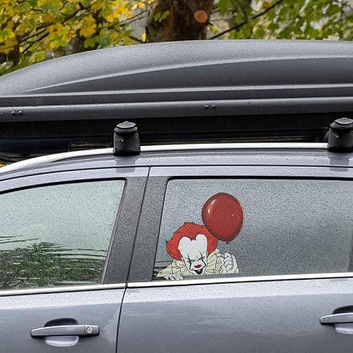IT Movie Pennywise the Clown Adhesive Vinyl Decal - Creepy Pennywise Sticker for Car, Motorcycle, or Laptop thumbnail 5