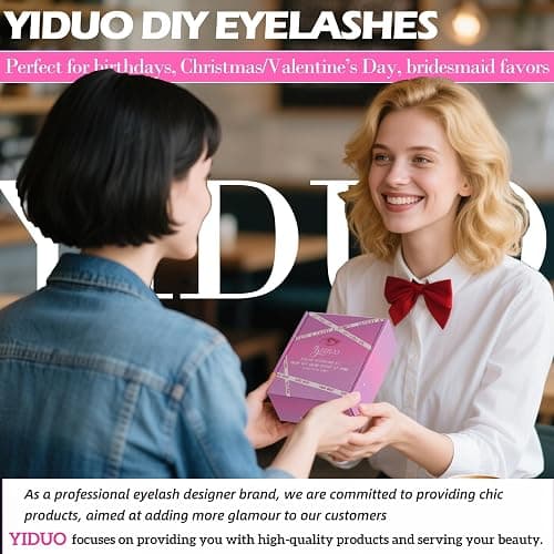 YIDUO Lashes Clusters Kit with Spikes Bottom Extensions False Eyelashes 816Pcs Bulk Packs with 2X Bond&Seal Volume D Curl Wispy Individual Fake Eyelash Wholesale Large Pack for Beginners Gift Choice thumbnail 9