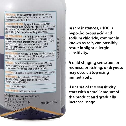 SkinSmart Facial Cleanser for Breakouts, Targets Bacteria for Post-Workout Pimples, Blemishes and Sweat Irritation; 8 oz Spray, Safe for All Ages: Adults and Teens thumbnail 5