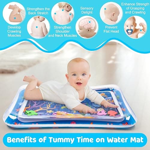 Yeeeasy Tummy Time Water Mat丨Inflatable Tummy Time Water Play Mat for Babies, Infants and Toddlers 3 to 12 Months Promote Development Toys Baby Gifts thumbnail 4