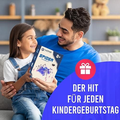 noDNA Roboter Kinder ab 8 Jahre Spinnen Roboter zum selbst zusammenbauen - Experimente für Kinder ab 8 Jahren - Spinne Spielzeug ab 8 Jahre Geschenk Junge 8 Jahre Kindergeschenke thumbnail 3
