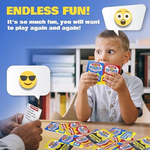 Kids VS Parents – A Hilarious Family Game with Conversation Starters & Fun Challenges – Card Game for Kids, Teens & Adults | Perfect for Game Night, Travel, or Gifts thumbnail 5