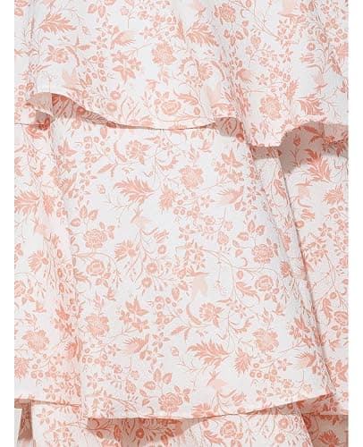 Tiered Ruffle Dress Women Casual Summer Spaghetti Strap Sleeveless Floral Layered Maxi Dress for Women Beach Sundress thumbnail 6