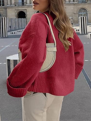 ANRABESS Women's Oversized Sweaters 2025 Long Sleeve Fuzzy Knit Casual Chunky Pullover Sweater Fall Outfits Clothes thumbnail 8
