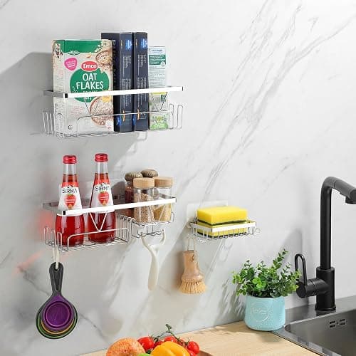 Kegii Shower Shelf without Drilling – Bathroom Storage with Soap Dish, Suitable for Bathrooms and Kitchens thumbnail 5