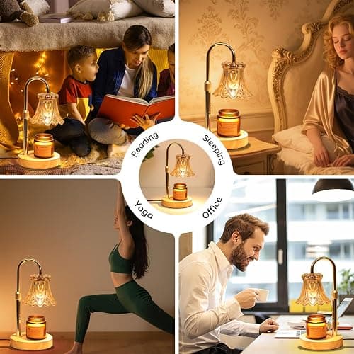 GEEZO Fragrance Candle Warmer Lamp，Electric Candle Warmer with Timer & Dimmer，Mom Christmas Birthday Gifts for Women, House Warming Gifts New Home Bedroom Decor thumbnail 7