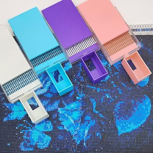 8 Set Diamond Art Trays Accessories, FineGood Diamond Art Storage Kits for Adults Diamond Storage Containers Funnel for DIY Diamond Art Painting thumbnail 7