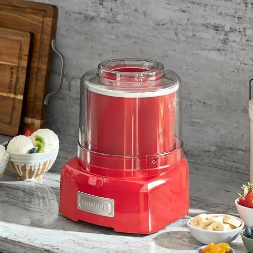 Cuisinart Ice Cream Maker Machine, 1.5 Quart Double Insulated Machine, Sorbet and Frozen Yogurt Maker, Ready in 20 Minutes, ICE-21RP1, Red thumbnail 2