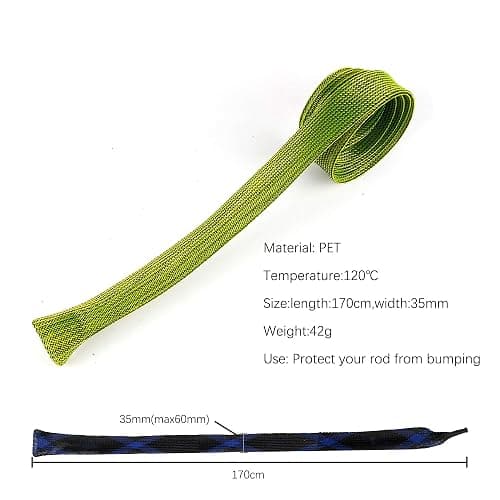 10Pcs Rod Sock Fishing Rod Sleeve Cover Protector Gloves Tools. Flat or Pointed End/Spinning or Casting Rods. Sea or Spinning Fishing Rod thumbnail 2