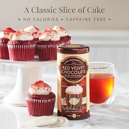 The Republic of Tea – Red Velvet Cuppa Chocolate Tea Bags, Caffeine Free, 36 Servings thumbnail 2