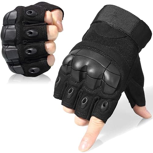 WTACTFUL Tactical Fingerless Gloves Men Women, Breathable Anti-Slip | Impact Resistant, Breathable Nylon, Quick-Dry, Anti-Slip, Adjustable Wrist, for Motorcycle Cycling Work Airsoft Paintball - Image 1