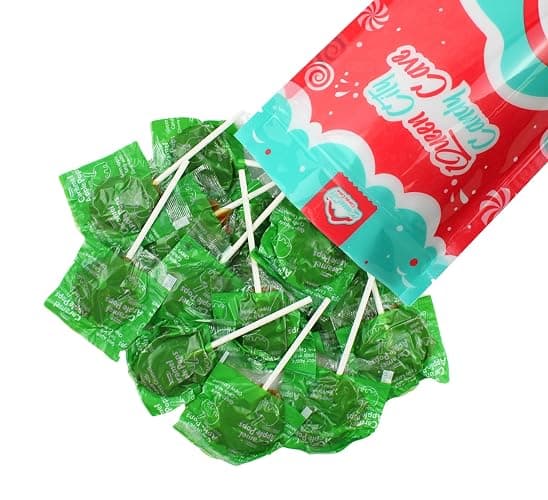 Green Apple Caramel Lollipops, Delicious Fall Flavors-Bulk- Caramel Dipped Green Apple Suckers, by Queen City Candy Cave (1 Pound) thumbnail 3