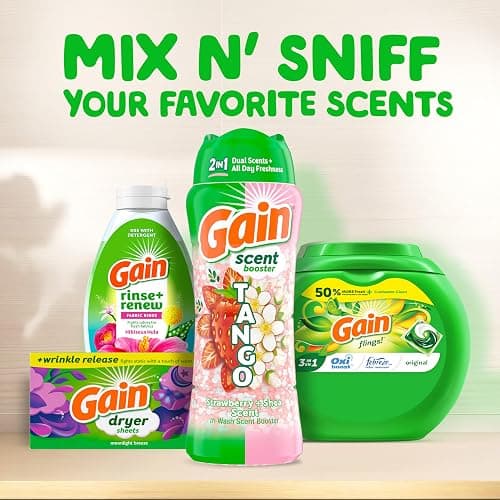 Gain Tango 2-in-1 Laundry Scent Booster Beads, Strawberry and Shea Scent, 21.1 oz, Laundry Beads with Dual Scents Plus All Day Freshness thumbnail 9