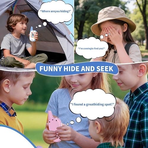 Kids Video Walkie Talkies 2 Pack,Signal of penetrates Two Walls,Rechargeable,HD Camera & 2" IPS Screen,Real-Time Video Call,3 Voice and 4 displays Changer,Toys Gifts for Boys Girls Ages 3-12 thumbnail 7