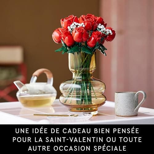 LEGO Botanicals Le Bouquet de Roses - Fleurs Artificielles - Set de Construction Adulte - Accessoires de Décoration pour Maison ou Bureau - Cadeau pour Femme ou Homme Passionné(e) de Plantes 10328 thumbnail 8
