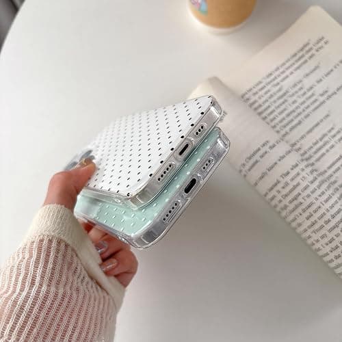 QLTYPRI Cute Phone Case for iPhone 13/iPhone 14 Case Polka Dot Fashion Aesthetic Design for Women Girls, Slim TPU Shockproof Protective Phone Cover for iPhone 13/14 - Clear thumbnail 5
