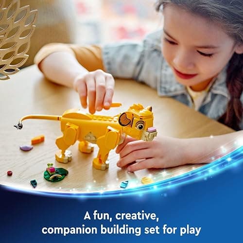LEGO Disney Simba The Lion King Cub Building Toy - Collectible Play & Display Set - 6 Year Old Girl & Boy Birthday Gift - Detailed Model of Disney Simba - 43243 thumbnail 2
