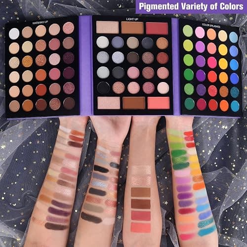UCANBE Eyeshadow Palette with 15Pcs Brushes Makeup Set, Pigmented 86 Colors Make Up Sets Valentine's Day Gift, Matte Shimmer Glitter Eye Shadow Pallet Highlighter Contour Blush Powder Brush Beauty Kit thumbnail 2