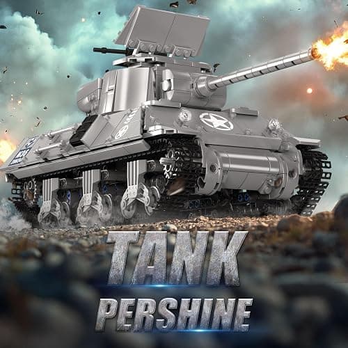 Mould King WW2 RC Tank Building Sets, 20034 Army Building Kits, Military Vehicles Tank Model Construction Blocks Sets with APP/Remove Control, Collectible Model Tanks Sets for Teens 14+ (1057PCS) thumbnail 3