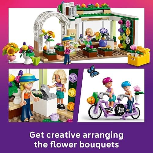 LEGO Friends Creative Flower Shop 42693 | Building Toys for Girls & Boys, Ages 7+, Toy Playset W/ 2 Minidolls, 377 pieces, Gift for Birthdays thumbnail 4