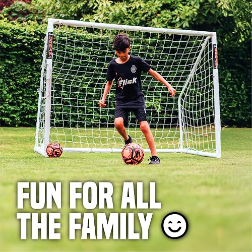 FLICK Match Grade Soccer Goal | All Weather, Ultra Thick Goal Post | 6 x 4ft or 12 x 6ft | Easy Assembly | Backyards or Clubs thumbnail 3