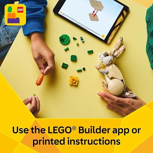 LEGO Creator 3 in 1 Cute Bunny Toy - Building Toy Set with 3 Build Options, Bunny, Seal, or Llama - Animal Figures for Kids, Girls and Boys, Ages 8+ - Gift Idea for Birthdays - 31162 thumbnail 6