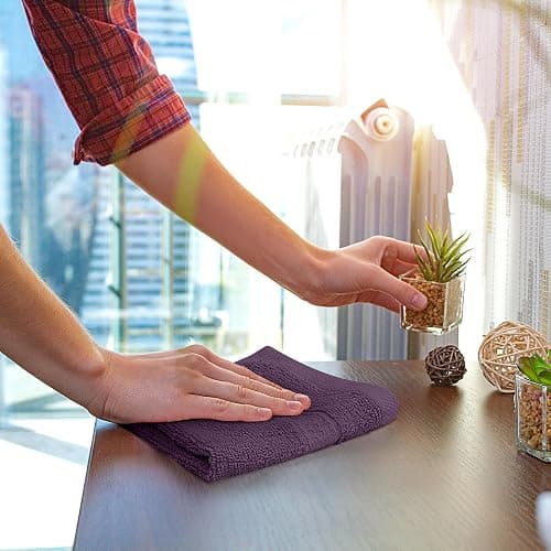 Utopia Towels 12 Pack Premium Wash Cloths Set, 12 by 12 Inches, 100% Cotton Ring Spun, Highly Absorbent and Soft Feel Essential Washcloths for Bathroom, Spa, Gym, and Face, Plum thumbnail 5