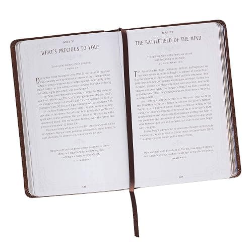 Walking with God Devotional - Brown Faux Leather Daily Devotional for Men & Women 365 Daily Devotions thumbnail 4