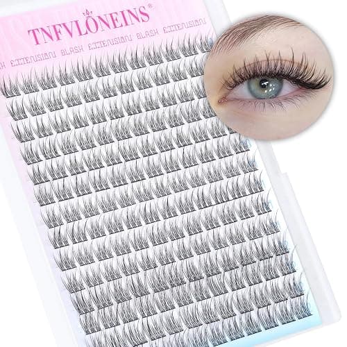 Natural Lash Clusters Wispy Eyelash Extension 168Pcs Cluster Lashes Extensions Natural Individual Lashes 9-12mm Eyelash Clusters DIY Korean False Eyelashes by TNFVLONEINS - Image 1