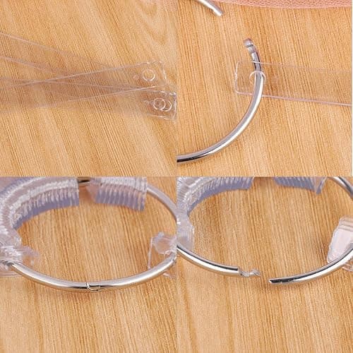 200 Pcs Oval Nail Swatch Sticks Fan-shaped Nail Polish Sample Sticks with Metal Split Ring for Nail Color Display, Clear thumbnail 5