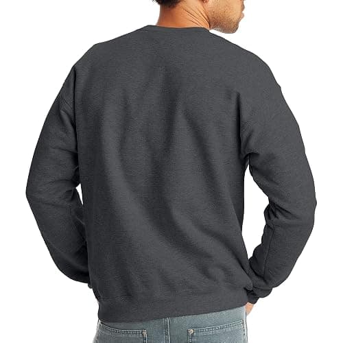 Hanes Men's Sweatshirt, EcoSmart Fleece Crewneck Sweatshirt, Big & Tall Available, 1 or 2-Pack thumbnail 4