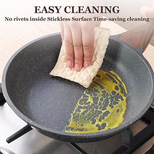 SENSARTE 1.5 Quarts Nonstick Saucepan with 8 Inch Frying Pan Skillet with Lid thumbnail 8