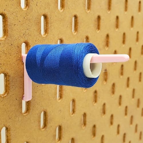 Generic 'Just Hanging' Pegboard Hook Packs, Compatible with IKEA SKADIS Pegboard, Display Hook SKADIS Accessory (Matte Pink, 12pk, Spool Hook) thumbnail 2
