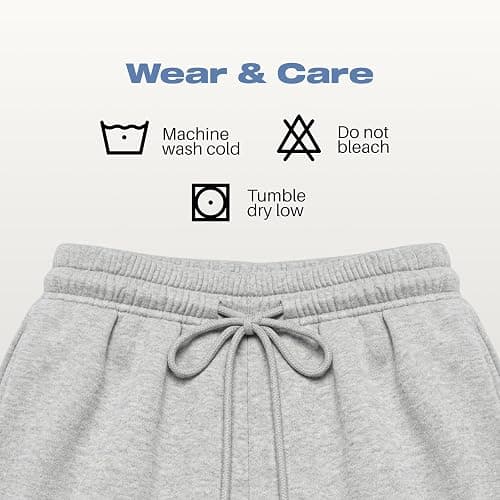 Common Stitch 3 Pack Wide Leg Fleece Sweatpants for Women, Deep Pockets | Soft Fleece, Relaxed Fit, Elastic Drawstring Waist, Lounge, Travel, Everyday Wear thumbnail 6