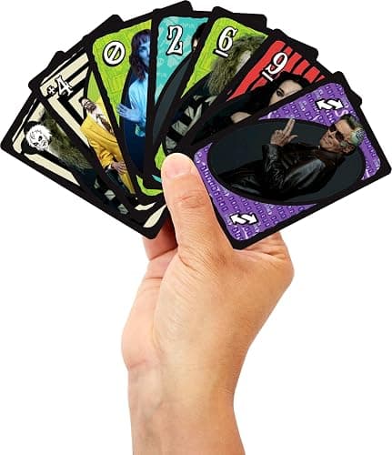 Mattel Games UNO Beetlejuice Beetlejuice Card Game for Kids, Adults & Family with Deck & Special Rule Inspired by The Movie thumbnail 2