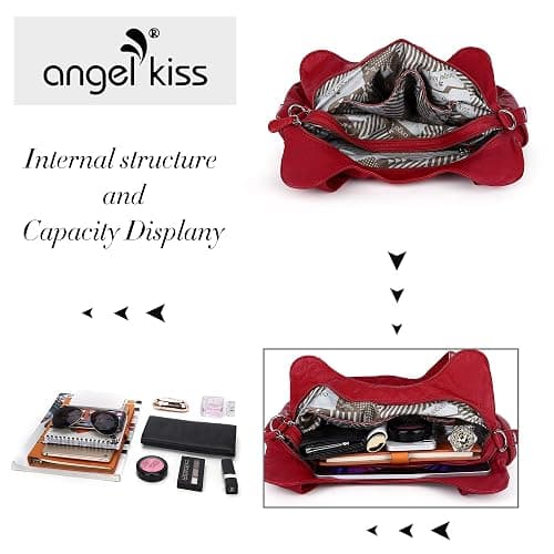 Angelkiss Hobo Purses and handbags for Women Satchel Handbag Women Purses Large Daily Shoulder Bags thumbnail 4