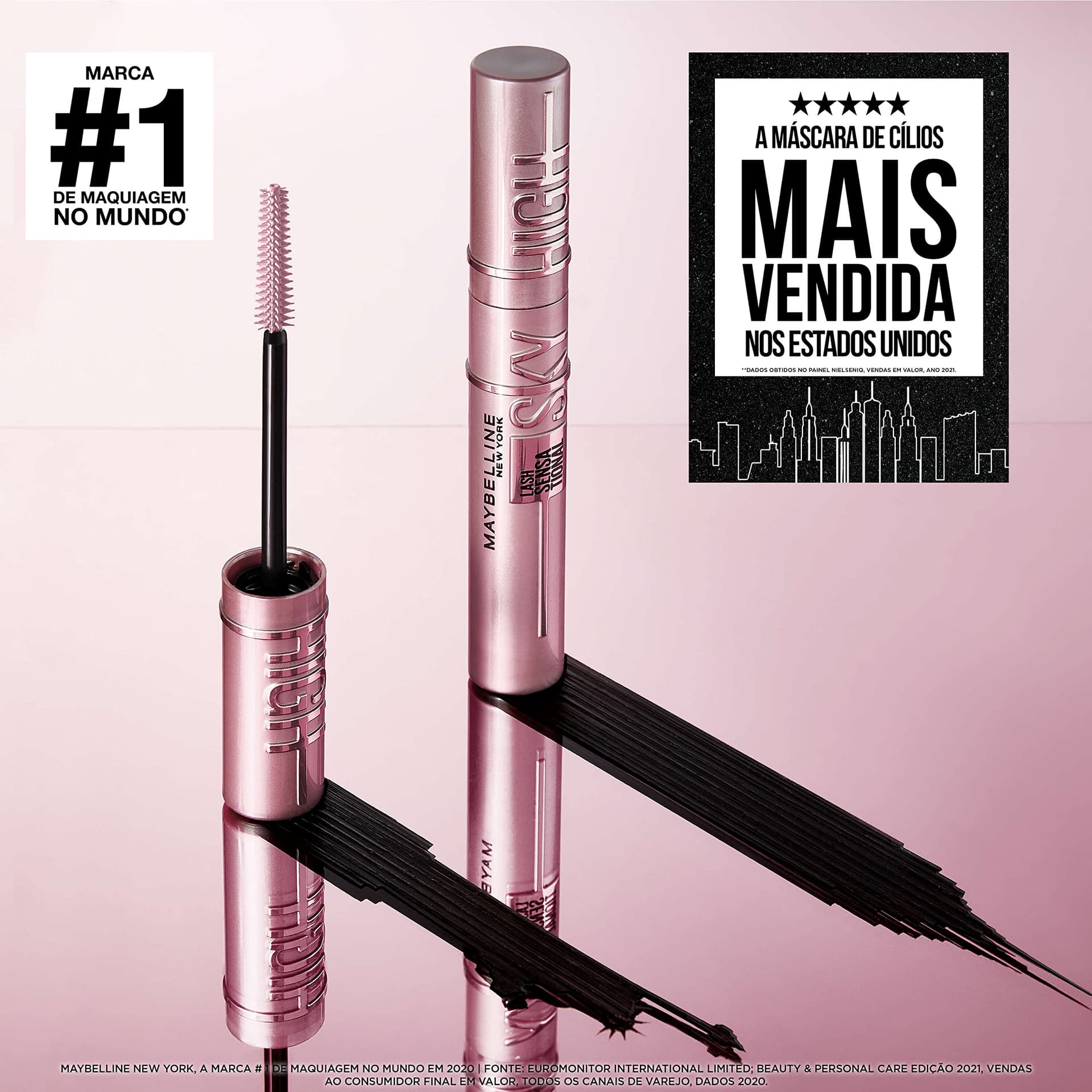Maybelline Ny Máscara de Cílios Lash Sensational Sky High Lavável Preto 7,2ml thumbnail 9