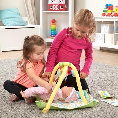 Melissa & Doug Mine to Love Toy Time Play Set for Dolls with Activity Gym, Stacker, Blocks, More (16 pcs) thumbnail 5