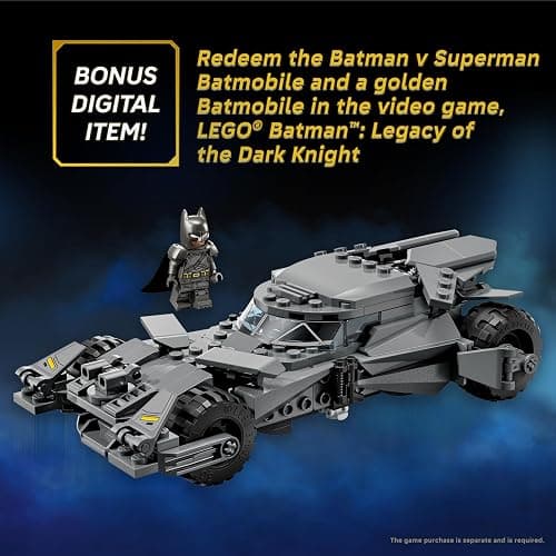 LEGO DC Batman: Batman v Superman Batmobile 76331 | Building Toys for Boys & Girls, Ages 9+, Super Hero Toy for Kids, Armored Batman Minifigure, 220 Pieces, Gift for Birthdays thumbnail 8