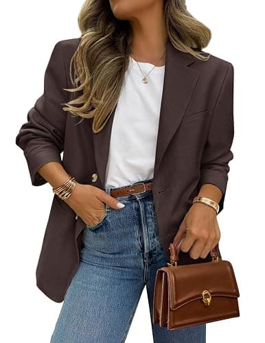 PRETTYGARDEN 2026 Blazers for Women Business Casual Long Sleeve Lapel Open Front Suit Jacket Work Blazer with Pockets - Image 1