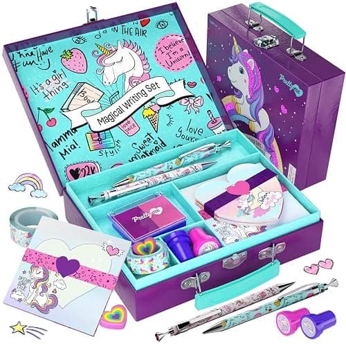 Pretty Me Unicorn Stationery Set for Kids - Birthday Gifts for Girls Ages 6, 7, 8, 9, 10 to 12 Year Old Age - Stationary Letter Writing Art Kit - Best Girl Birthday Gift - Preteen Craft Toys, Presents - Image 1