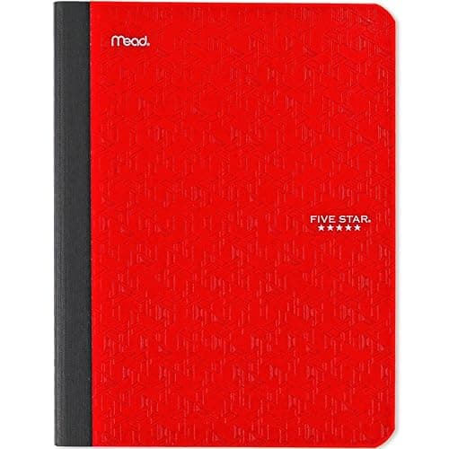 Five Star Composition Book + Study App, 4 Pack, Wide Ruled Paper, 7-1/2" x 9-3/4", 80 Sheets, Forest Green, Tidewater Blue, Fire Red and Harvest Yellow (950033B-ECM) thumbnail 10