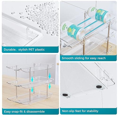 oylik Can Organizer for Pantry, 3 Tiers Can Storage Rack, up to 36 Cans Food Holders for Fridge, Cabinet and Pantry Organization thumbnail 6