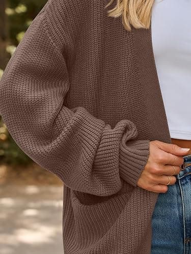 LILLUSORY Womens Oversized Cardigans Soft Knit Cardigan Sweater with Pockets thumbnail 5