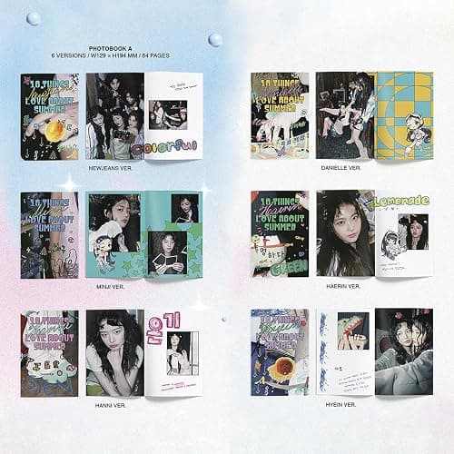 Get Up 2nd EP Album Bunny Beach Bag ver. / Random Photobook A+B+C Lyric Book + Photocards + Stickers Postcards + Bookmark + 1 Extra PVC Photocard K-POP Sealed Album thumbnail 4