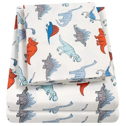 1500 Supreme Kids Bed Sheet Collection - Fun Colorful and Comfortable Boys and Girls Toddler Sheet Sets - Deep Pocket Wrinkle Free Soft and Cozy Bedding - Full, Dinosaurs - Image 1