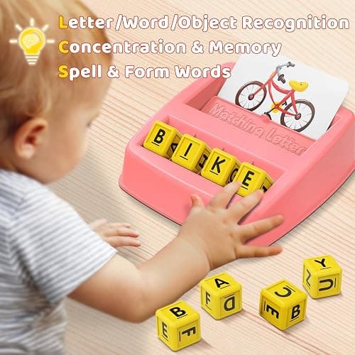 Educational Toys for 3-5 Year Old Girls Gifts, Matching Letter Game Preschool ABC Learning Toys for Kids Ages 4-8 Years, Christmas Birthday Gifts for Toddler Toys Age 2-4 thumbnail 2