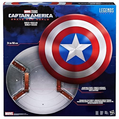 Marvel Legends Series Captain America Shield, Captain America: Brave New World Collectible Adult Premium Roleplay Item | Marvel Legends Gear Life Size Prop Replica Brave New World - Captain America Shield thumbnail 4