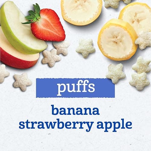 Gerber Baby Snacks Puffs Variety Pack, Banana & Strawberry Apple, 1.48 Ounce - 2 count of four packs, Package may vary, 1.48 Ounce (Pack of 8) thumbnail 4